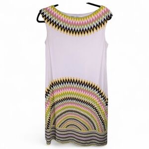 Maggy London Multicolor Zigzag Dress Size 10